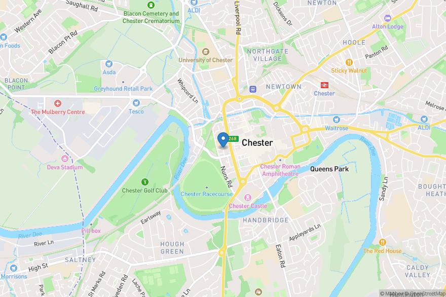 English in Chester - Open Street Map